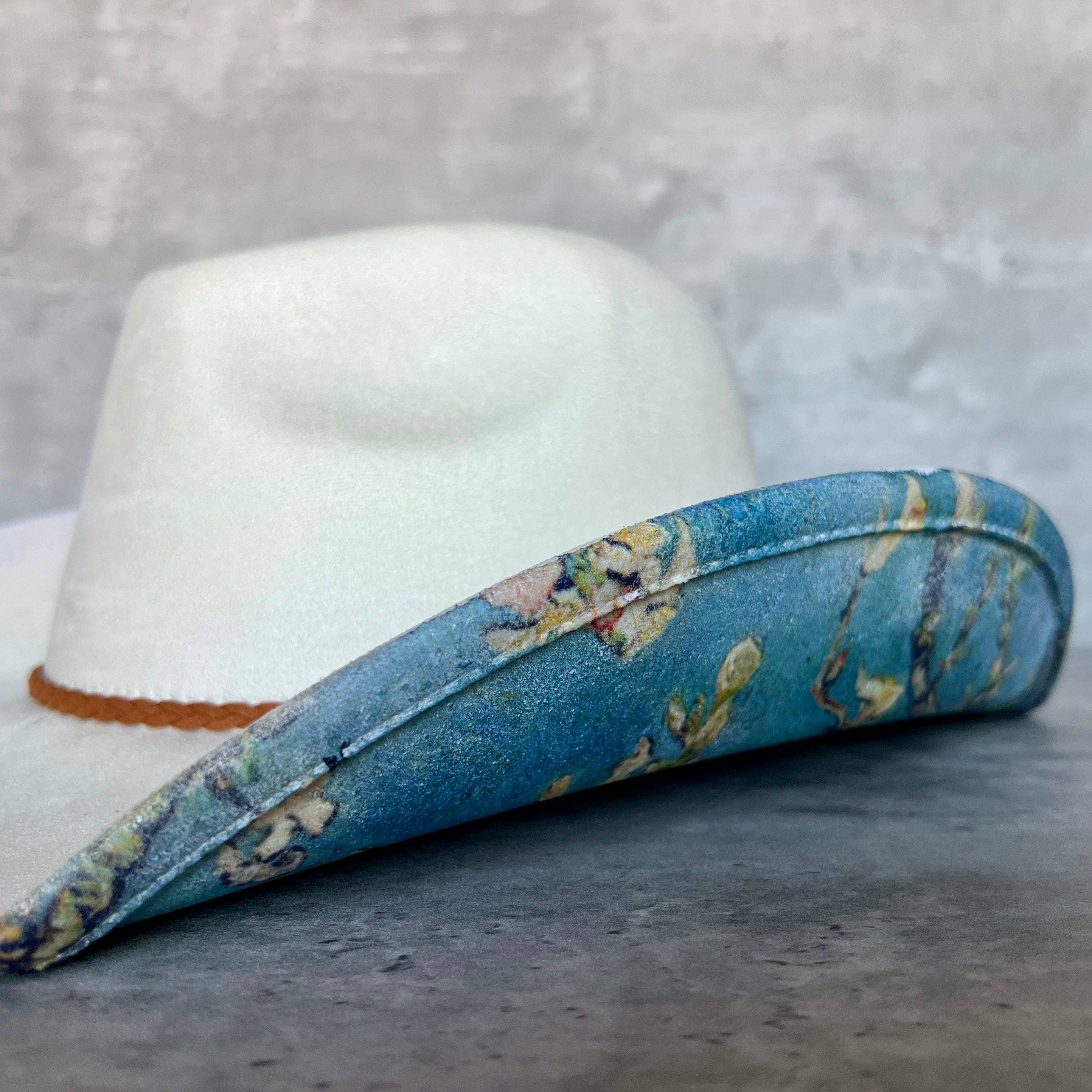Nymf by Collette - Vente Chapeau de cowboy – femme - Chapeau de cowboy en daim Amandier de Van Gogh1