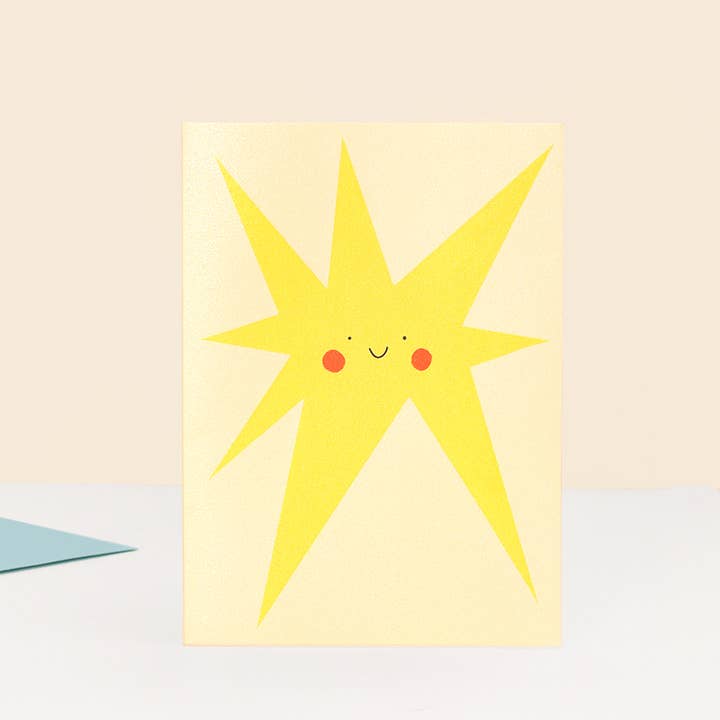Little Black Cat Illustrated Goods - Wholesale Everyday greeting card - Smiling Star Greeting Card | Gold Star | Achievement Card2