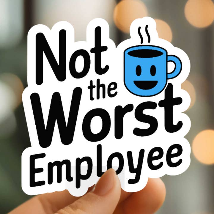 Pegatina de vinilo divertida No el peor empleado para venta al por mayor de Mystical Monkey Toes