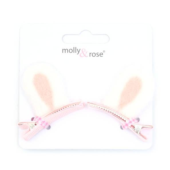 Furry Bunny Ear Clips 4.5cm for wholesale by Inca UK
