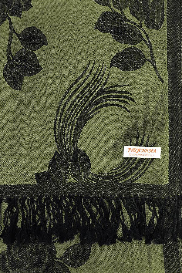 Cap Zone - Wholesale Scarf - Women's - Rose Floral Faux Silk Pashmina Wrap Scarf13