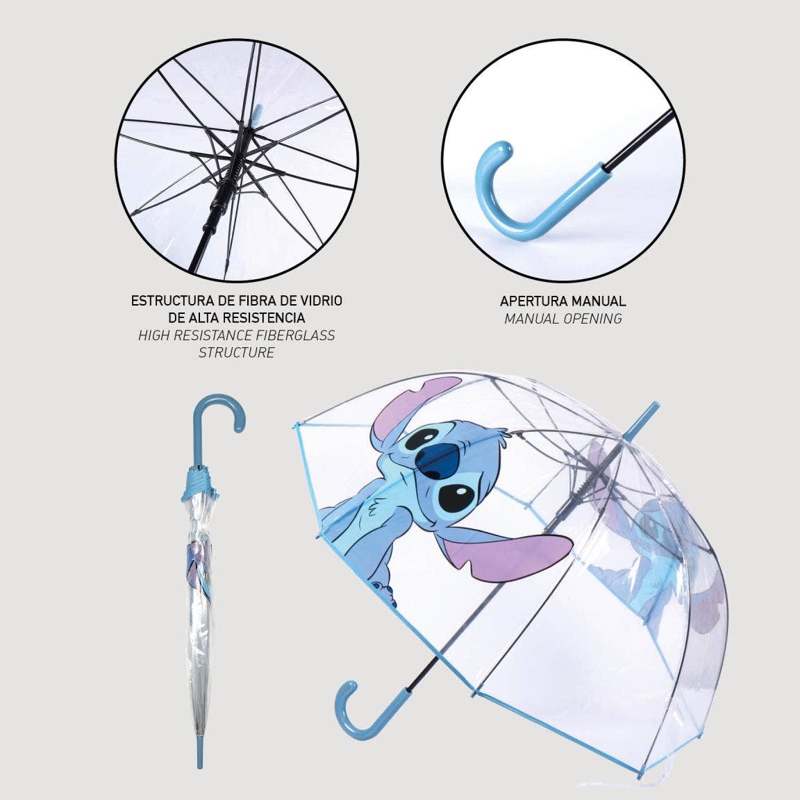 Mastoys, S.L. - Wholesale Umbrella - Unisex - MANUAL UMBRELLA POE ADULT STITCH - 24000006723