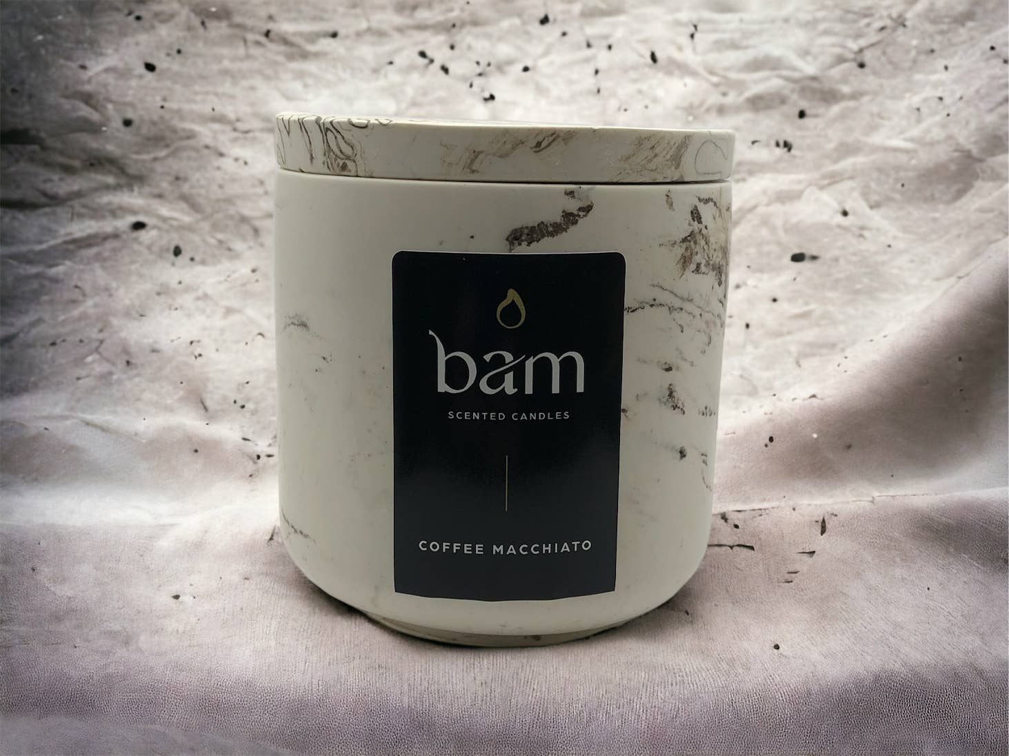 BAM - Wholesale Jar/Filled Candle - BAM - COFFEE MACCHIATO scented candle - ROUND Collection1