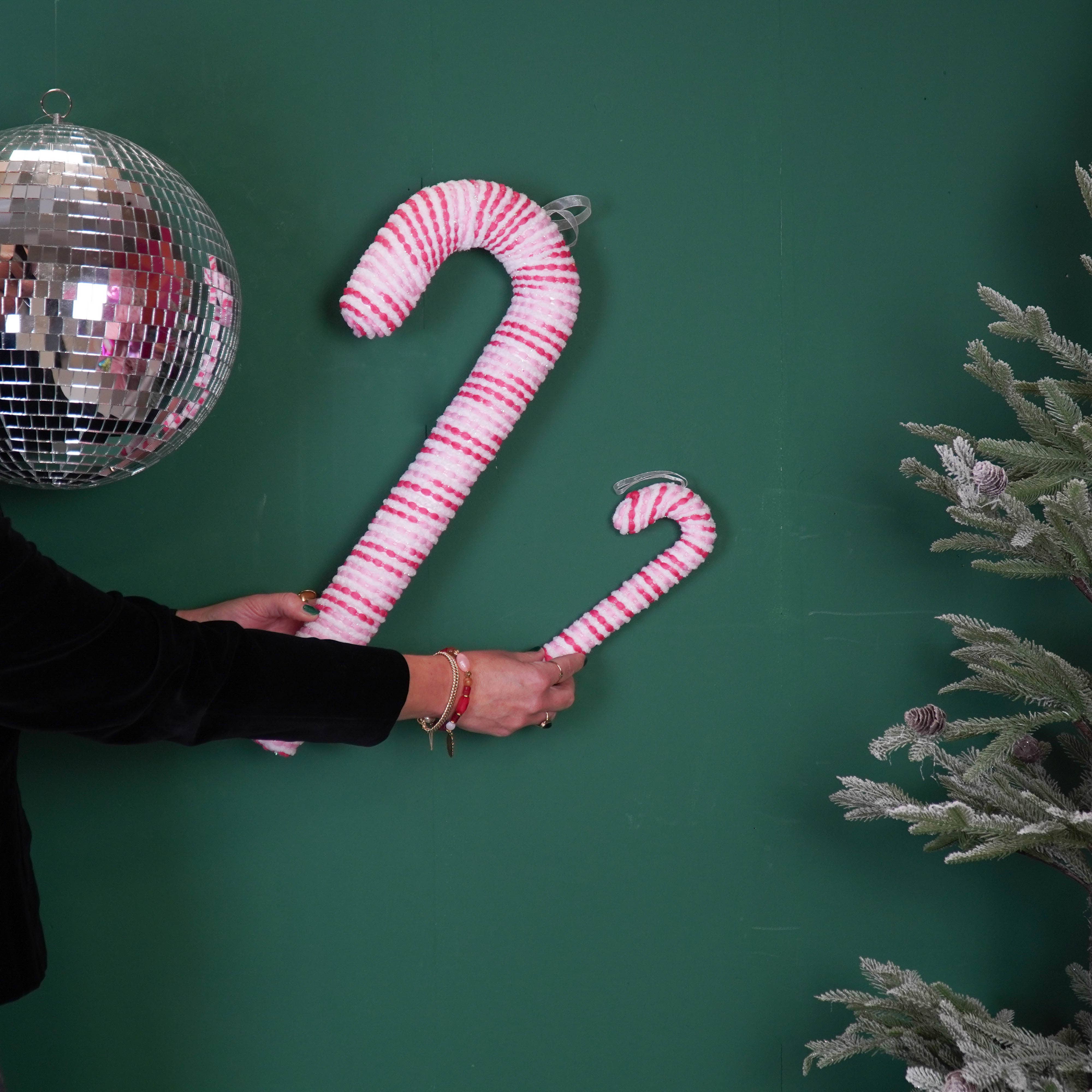 Housevitamin bv - Venta al por mayor Decoración navideña - Decoración - Bastón de Caramelo - Espuma - Rosa - 21cm4