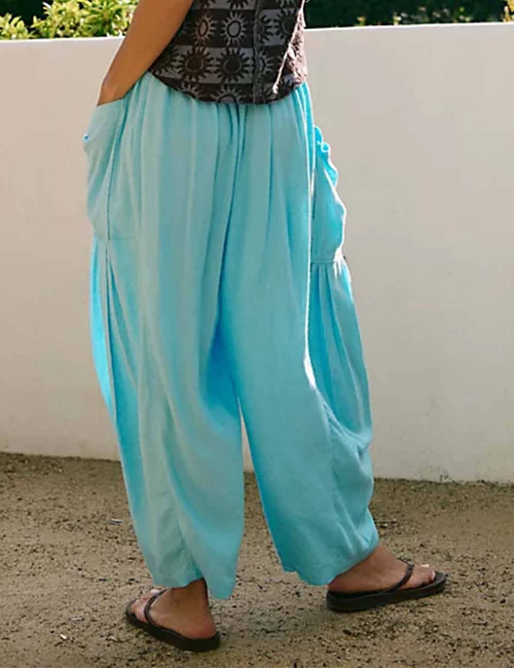 Sweetkama - Wholesale Pants - Women's - Ladies Elastic Waist String Tie Pocket Cuzy Pants15