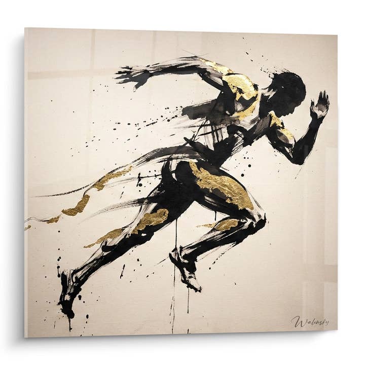 Sprint-Läufer-Tabelle - Dynamischer Schwung - Leichtathletik-Ausgabe für den Großhandel von Walensky