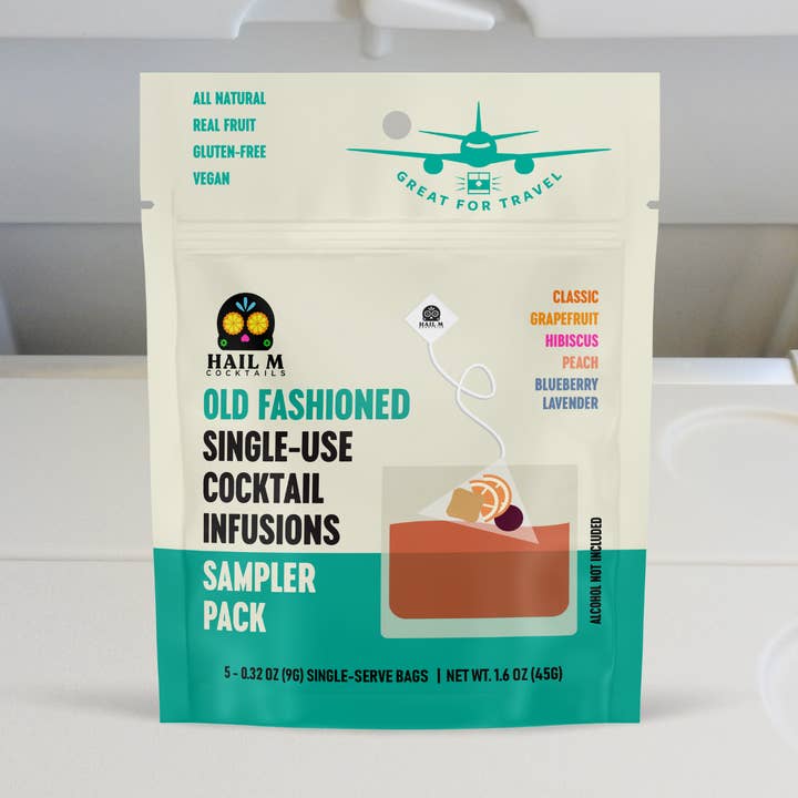 Old Fashioned Sampler Infusion Tea Bag - To Go Travel Mixer for wholesale by Hail M