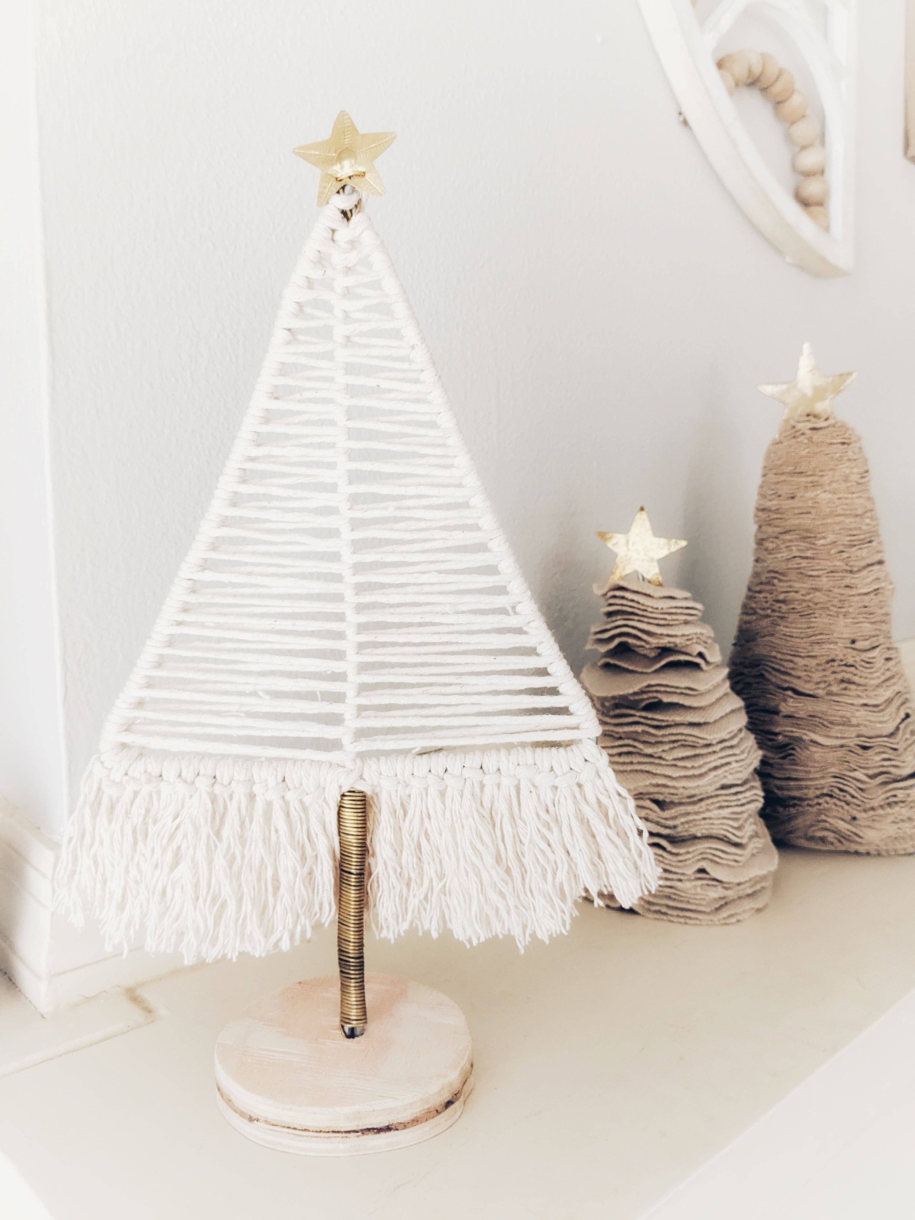 Grain of Rice Project - Wholesale Decorative Tabletop Object - Macrame Christmas Tree1