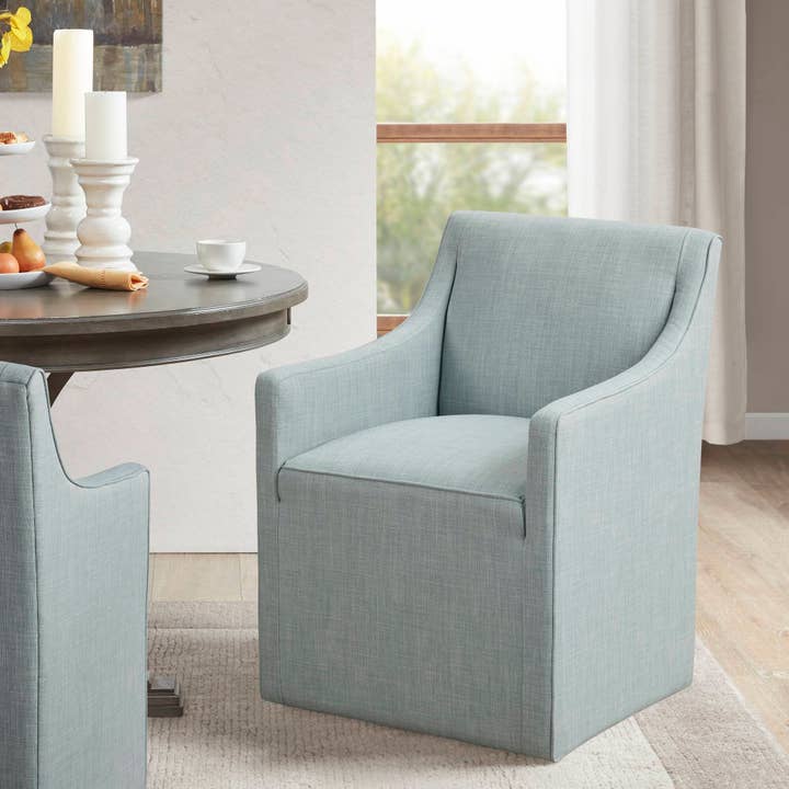 Olliix - Wholesale Chair - Blue Dining Arm Chair with Casters *