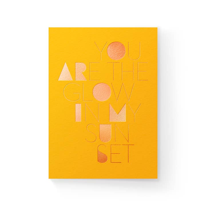 Carte pliée Glow Sunset A6 pour la vente par Dear Beni