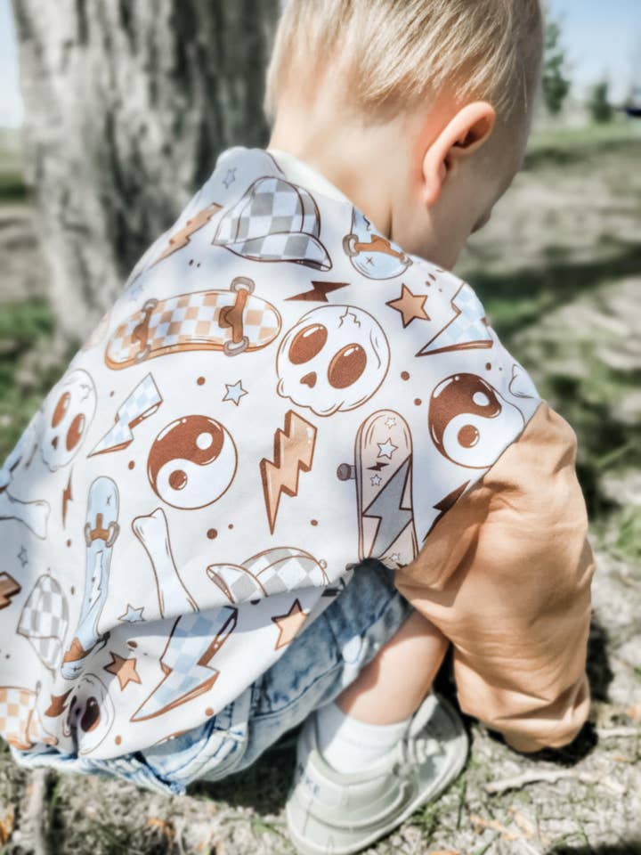 Rufflеѕ & Bоwtіеѕ - Affordable Boys & Girls Clothing - Wholesale Bodysuit (Non-Footed) - Baby - Long Sleeve Baby Boys Romper - Bad To The Bone 2