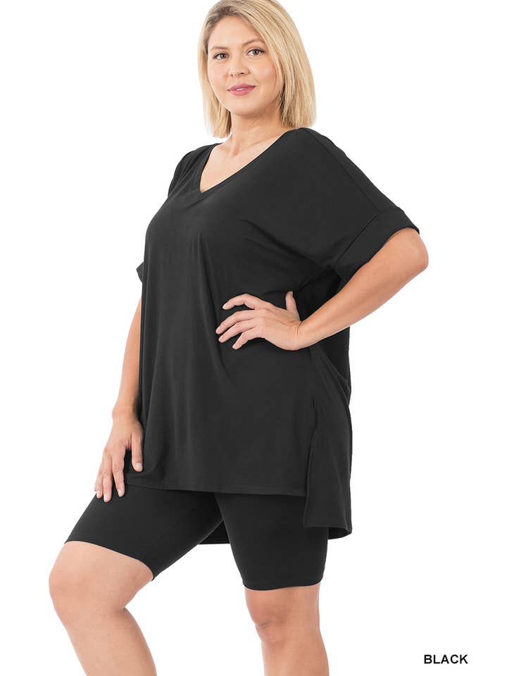 42POPS - Wholesale Lounge Set - Women's - '.Plus Microfiber Top & Leggings 2pc Set21