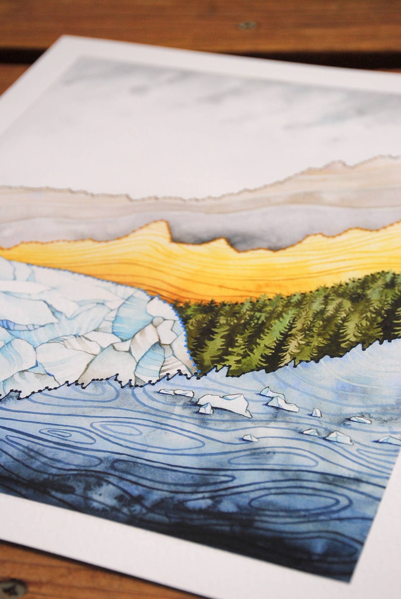 Jill Pelto Art - Wholesale Art Print - Climate Data Art Print from Time Cover3