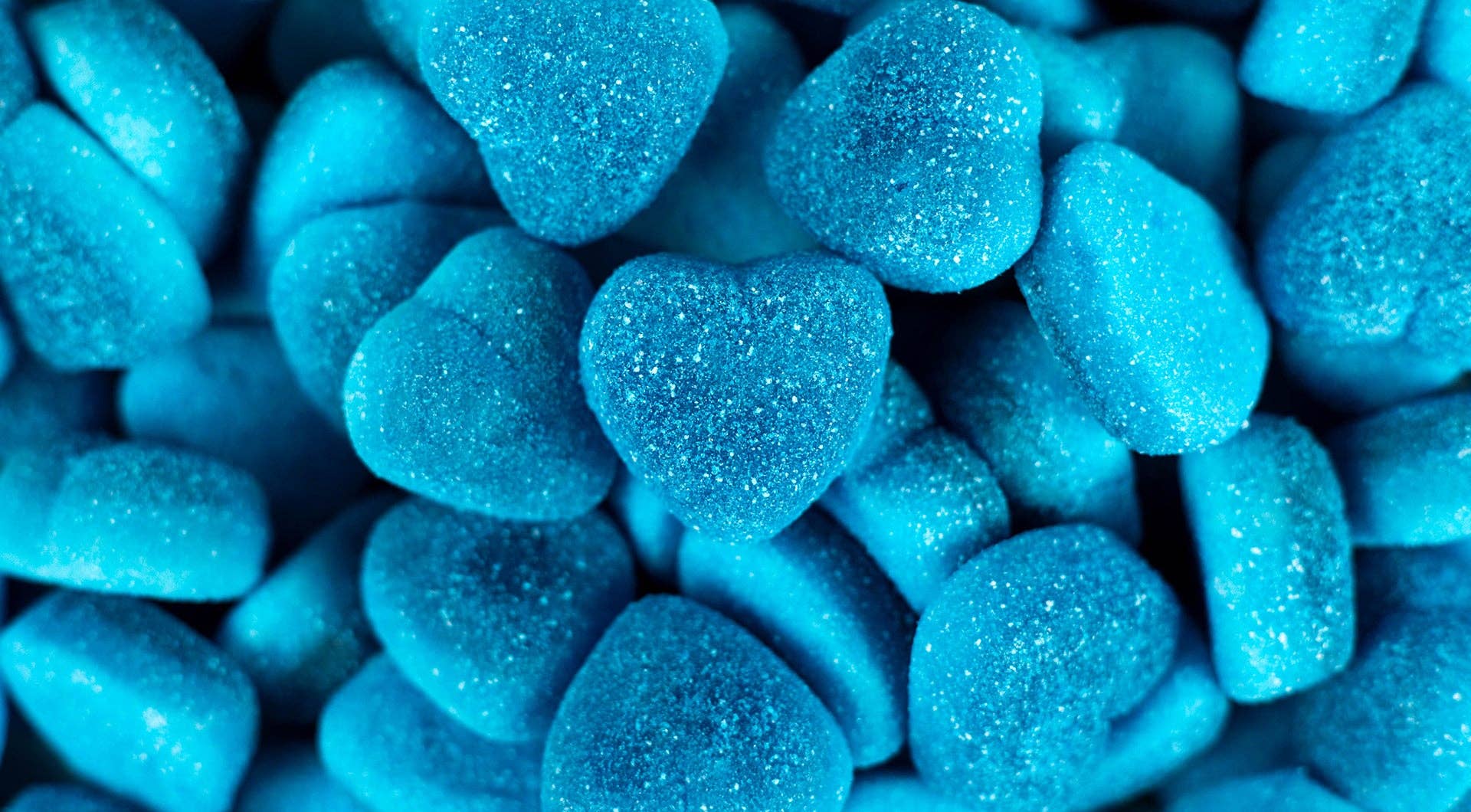 Sweetish- Swedish Candy Wholesale - Wholesale Gummy - Sour Blue Raspberry Gummy Hearts 2.20lbs0