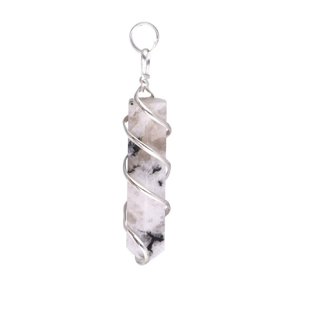 Vives de la Cortada S.L - Wholesale Individual Charm/Pendant - Point of Stone Moon with Spiral Pendant in Silver Bathroom1