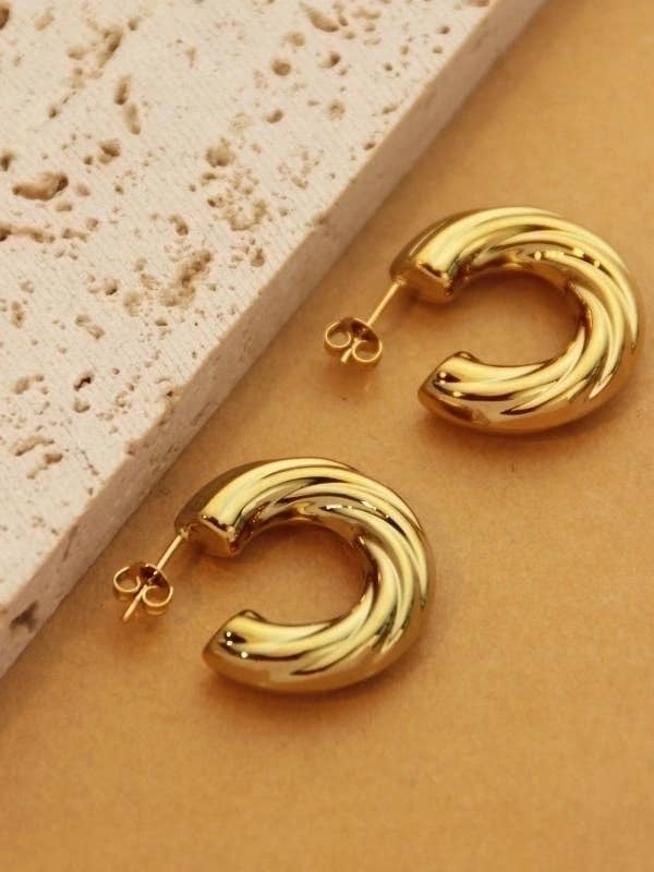 Aros de Oro Tahití para venta al por mayor de Lily London Jewellery