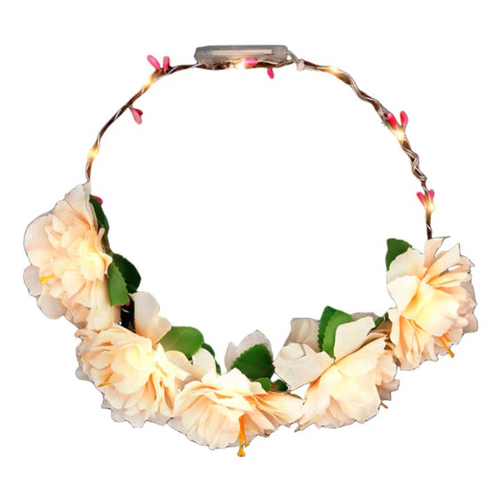 Blinkee.com, LLC - Wholesale Party hat/crown - Light Up Floral Princess Woodland Fairy Halo Crown2