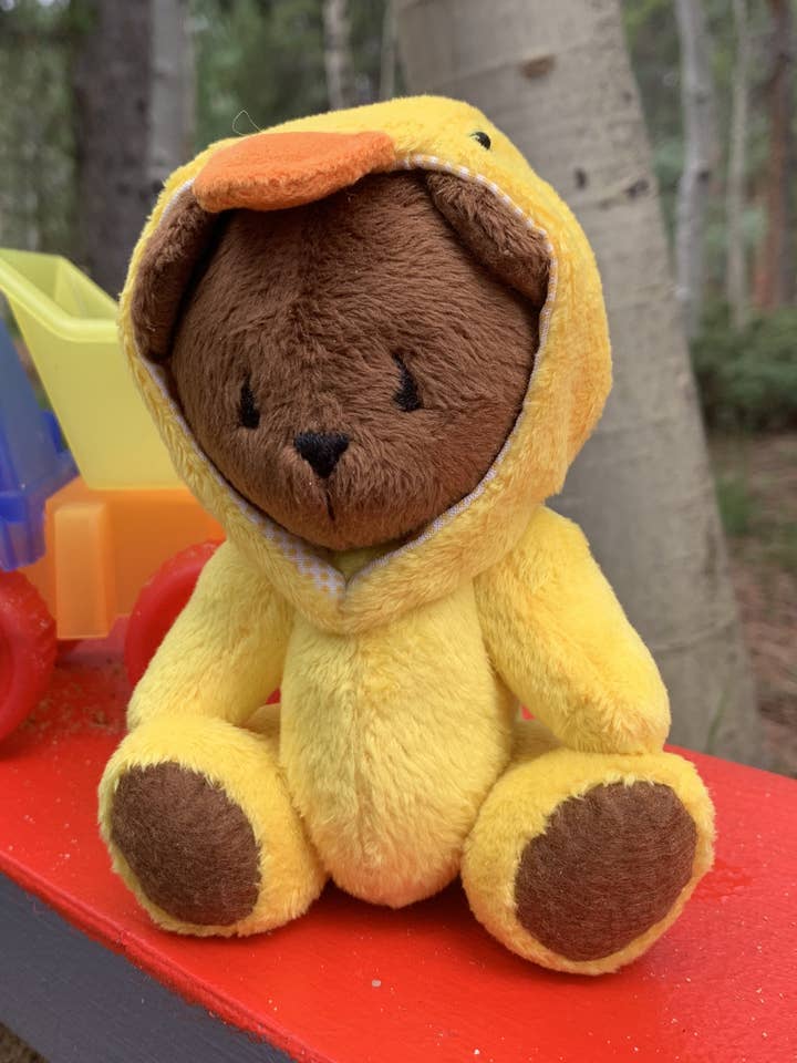 Bamse i en duck kostume for engroshandel hos Frank and Bubby