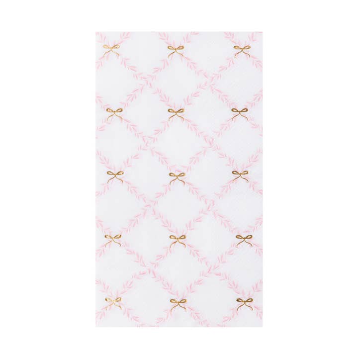 PINKFARBENE GITTER GÄSTEHANDTÜCHER für den Großhandel von Bonjour Fête