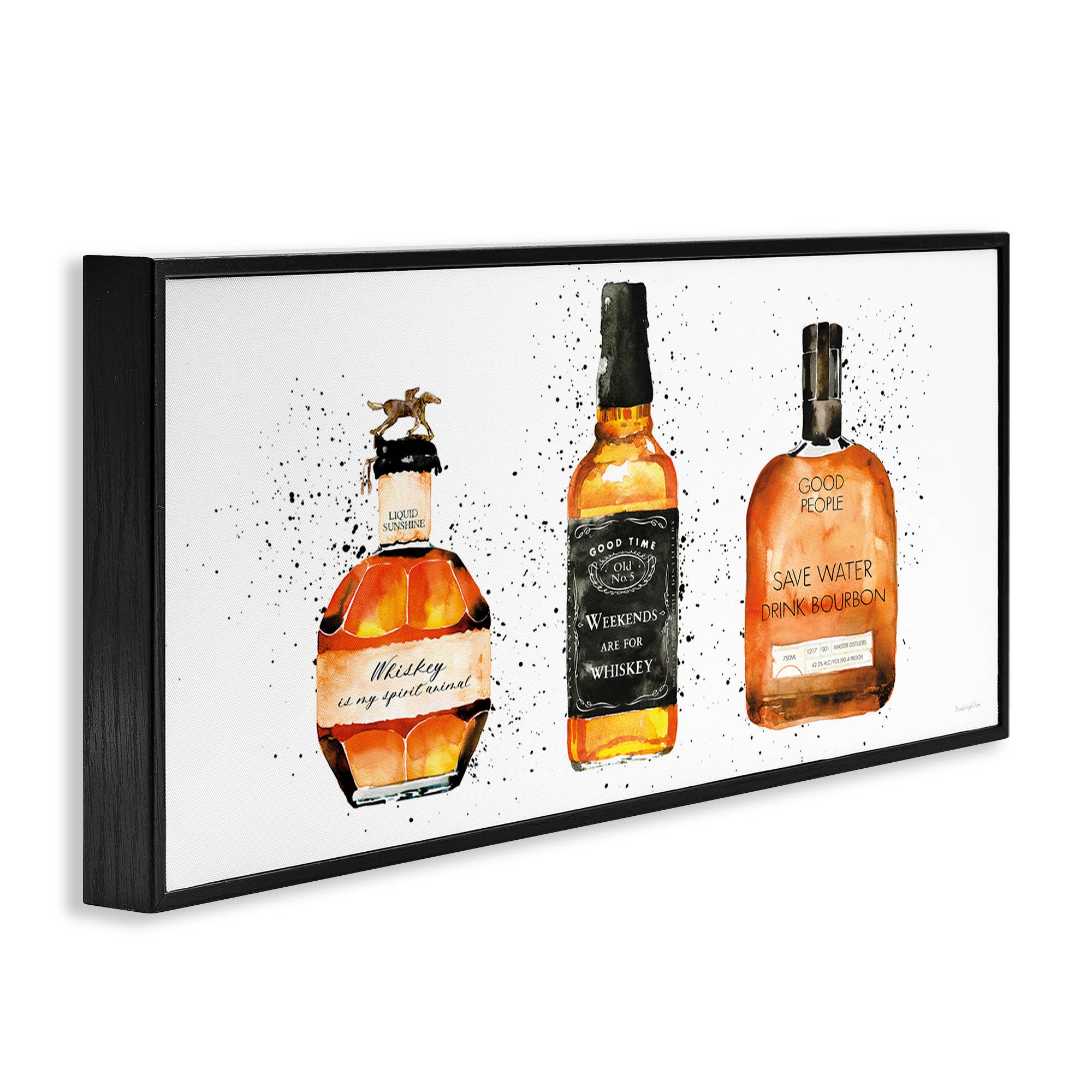 Stupell Industries - Wholesale Wall Sign - Funny Phrases Whiskey Bottles Framed Giclee1