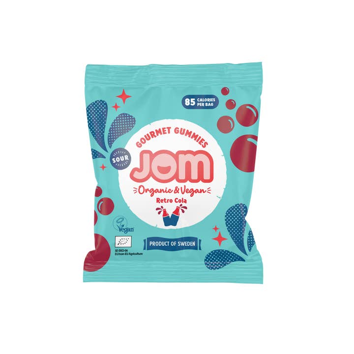 JOM - Wholesale Gummy - Organic & Vegan Snack Pack - Sour Retro Cola Gummies2