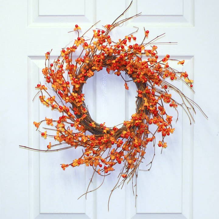 WORTH IMPORTS - Wholesale Wreath - 20" Bittersweet Wreath On Natural Twig Base2