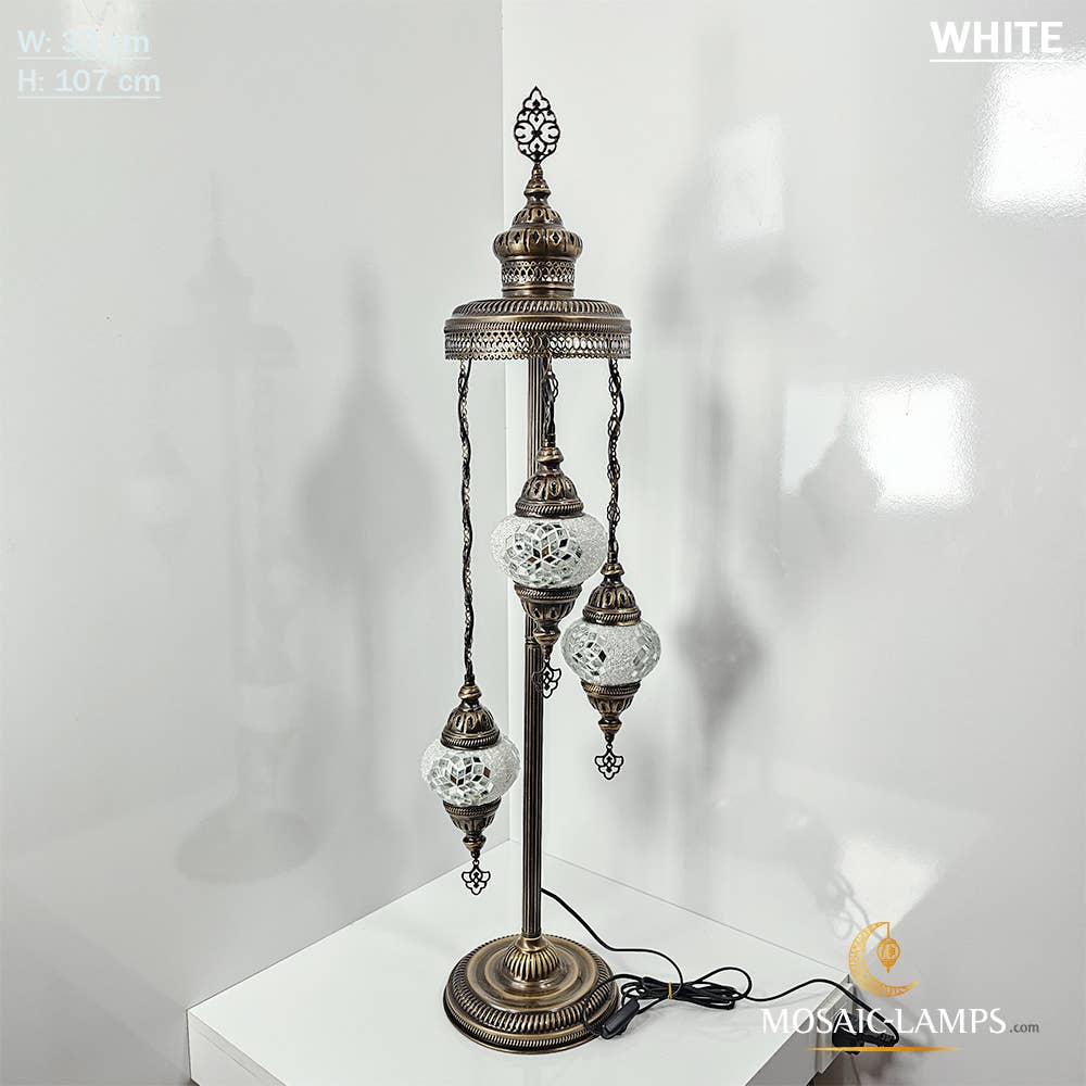 Mosaic Lamps - Wholesale Floor Lamp - 3 Globe Medium Ball Floor Lamps, Turkish Moroccan Ottoman25