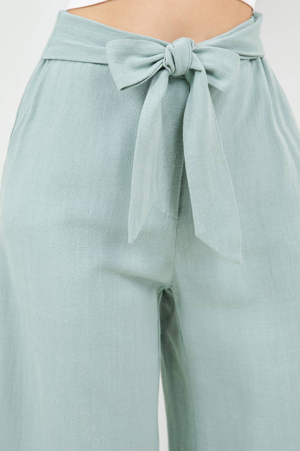 Veracci - Wholesale Pants - Women's - Linen Blend Wide-Leg Capri Pants6