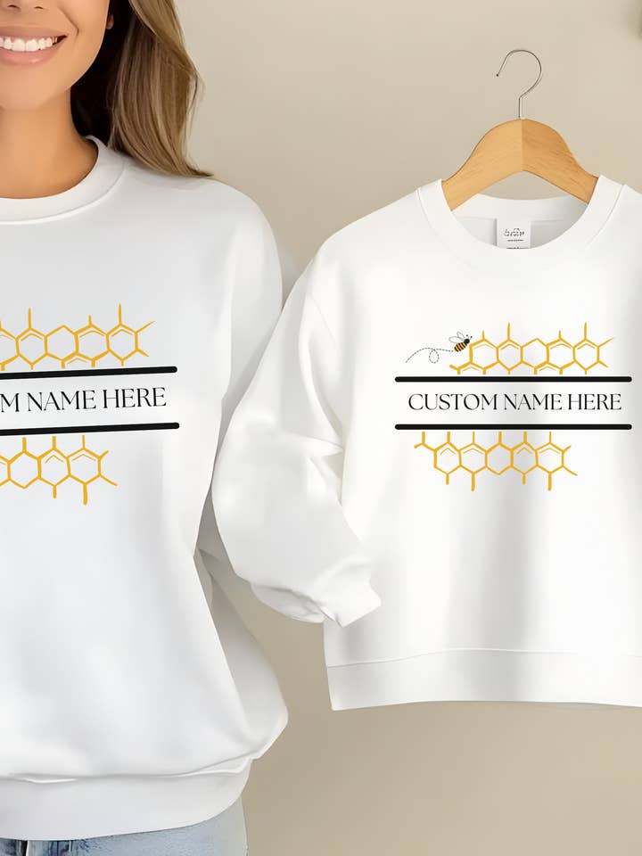 Custom Honeybee Sweatshirt, Beekeeper Shirt, Farm Sweatshirt for wholesale by Thy Will Bee Done Apiary