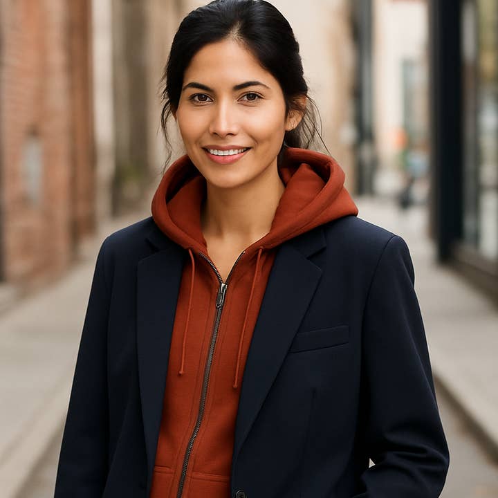 Cinnamon Lena Hood Versa Panel— Knit Hoodie for wholesale on Faire3