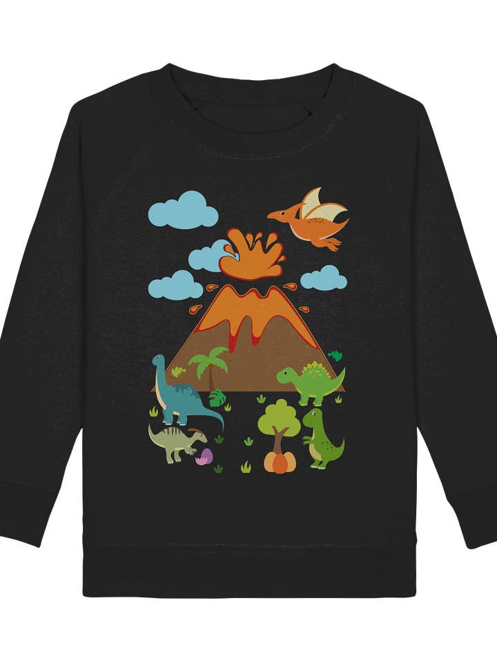 Dinosaurier Vulkan Dinos Kinder Sweatshirt für den Großhandel von Tigerlino®