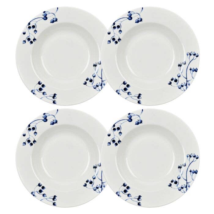 STP - Wholesale Dinner Plate - Azur de Limoges Porcelain Deep Plate Set of 4