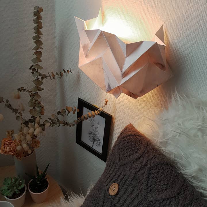 Grey Applique murale Origami en Papier - Motif Hiver for wholesale on Faire4