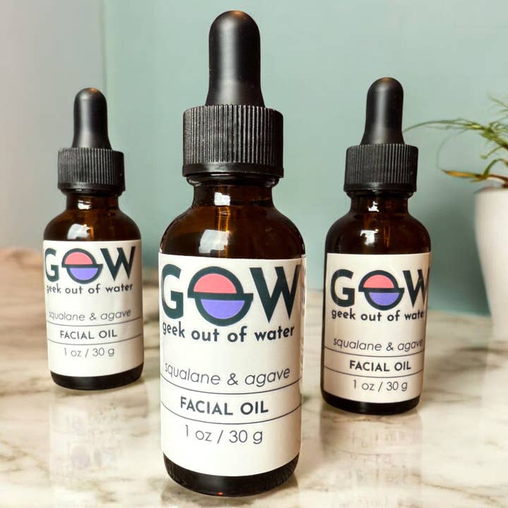 Squalane & Agave Facial Oil for wholesale by Geek Out of Water Beauty