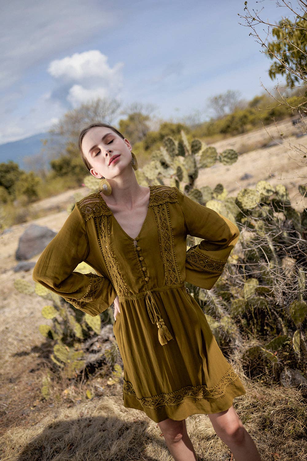 Adele Tunic Dress - Moss for wholesale on Faire9