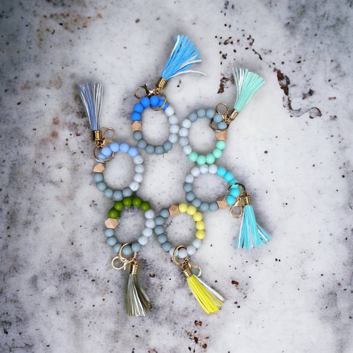 Silicone Keychain Bracelet for wholesale by E&Q Designs and Wholesale