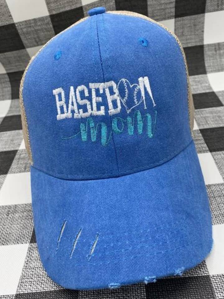 Baseball Mom Hat for wholesale by Grandmommy’s Threads