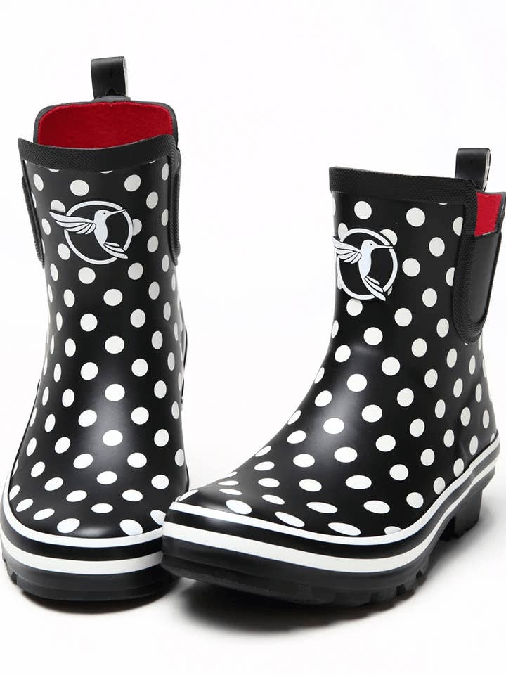Evercreatures Black Polka Meadow Wellies for wholesale by Evercreatures