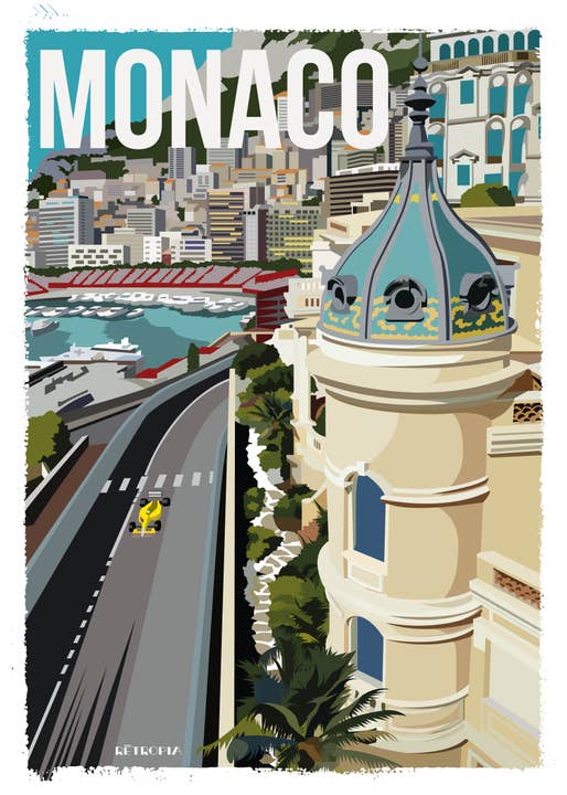 Retropia - Wholesale Poster - Monaco 50 x 70 cm
