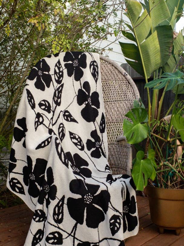 Dark Vines Throw for wholesale by Anne Gates Studio