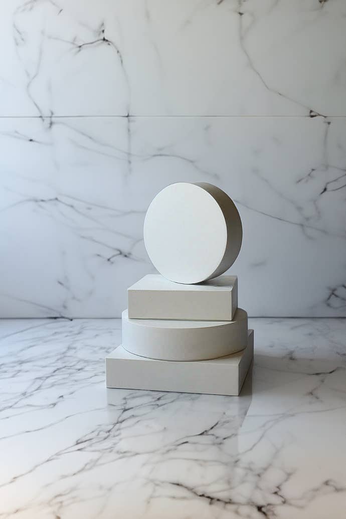 Block Set Project – Großhandel Verkaufsdisplay-Ständer/-Gehäuse – Beton-Zylinder- und quadratische Präsentationspodeste für den Einzelhandel6