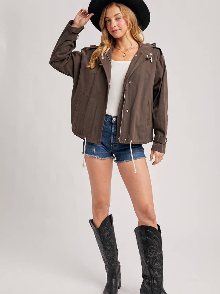 Bluivy – wholesale Jacket – Women's – DRAWSTRING HOODED JACKET11