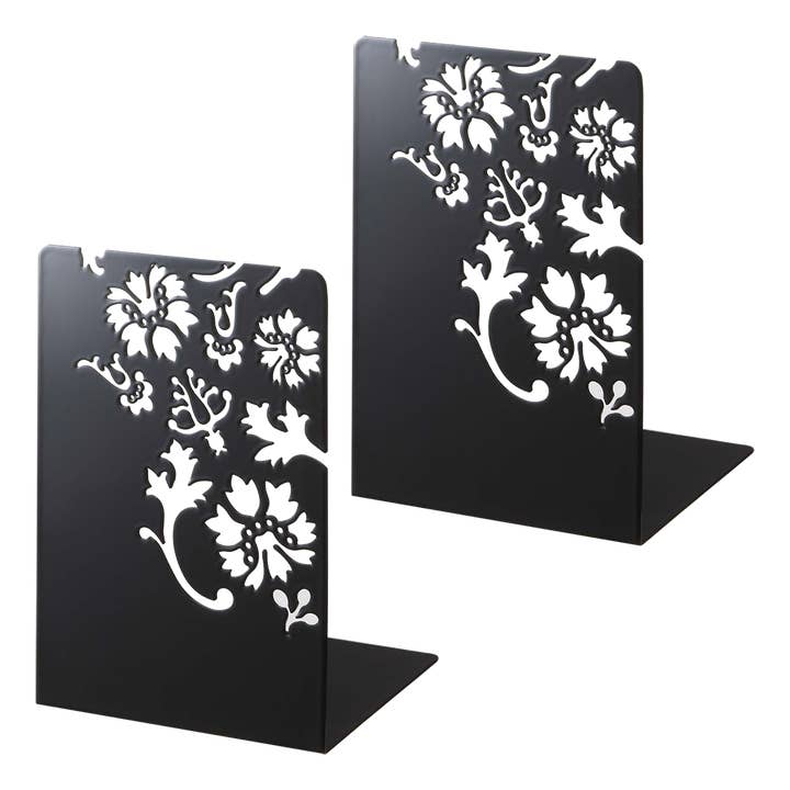 Yamazaki Home - Wholesale Bookend - Kirie Bookends (Set of 2) - Steel - Small