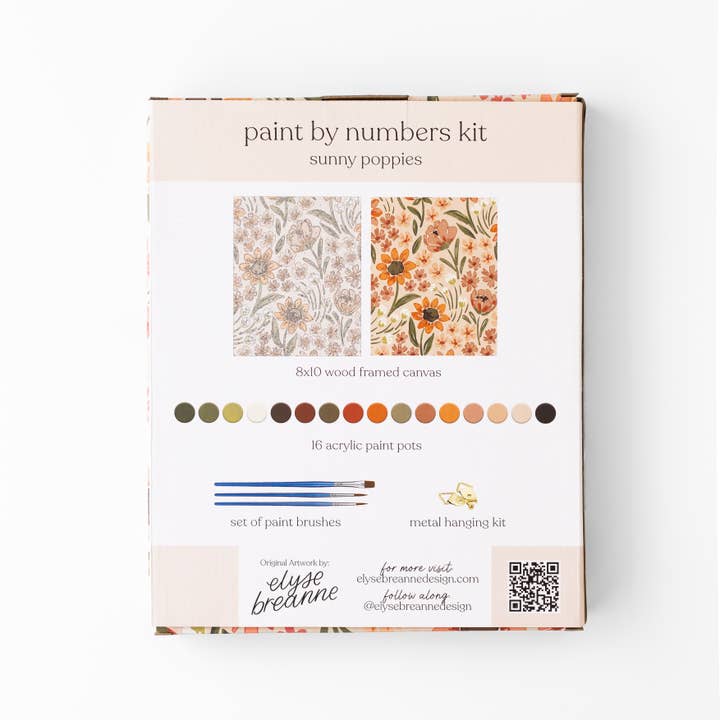 Elyse Breanne Design - Wholesale DIY Craft Kit - Sunny Poppies Paint By Number Kit2