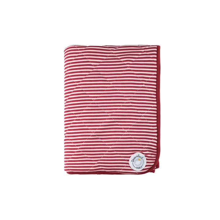 Dream Toddler Blanket - Cranberry Stripe for wholesale by Dreamland Baby
