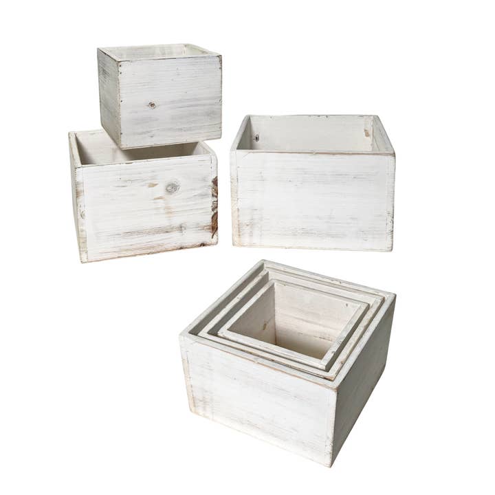 Jacobson - Wholesale Planter Box - Square Wood Planter Boxes - Set of 31