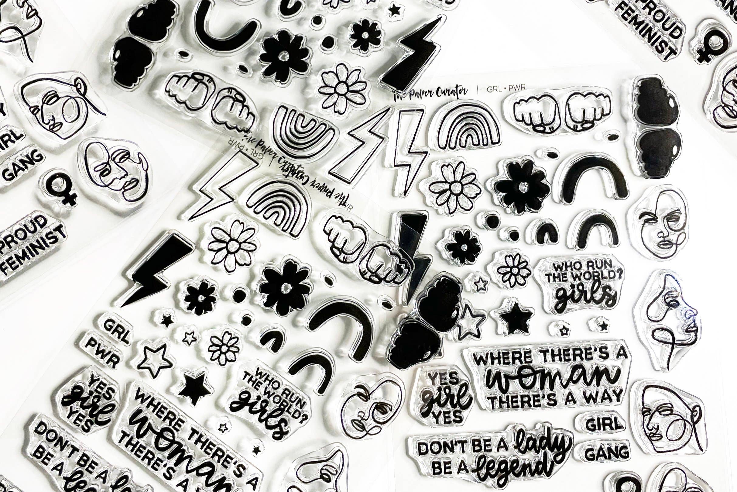 The Paper Curator – wholesale Rubber/decorative stamp – GRL * PWR 4x6" Stamp2