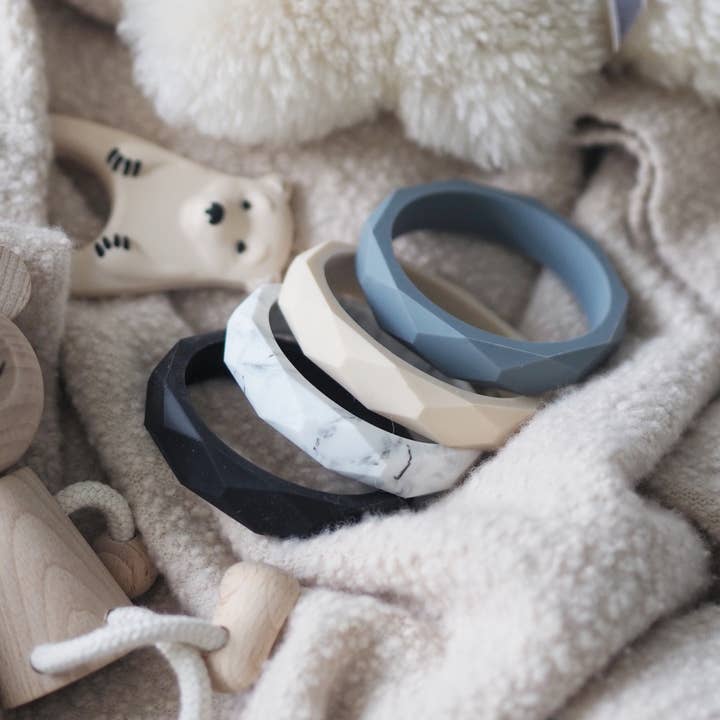 East London Baby Co – Großhandel Armreif – Marble Geometrisches Silikon Zahnen Armreif für Mütter1