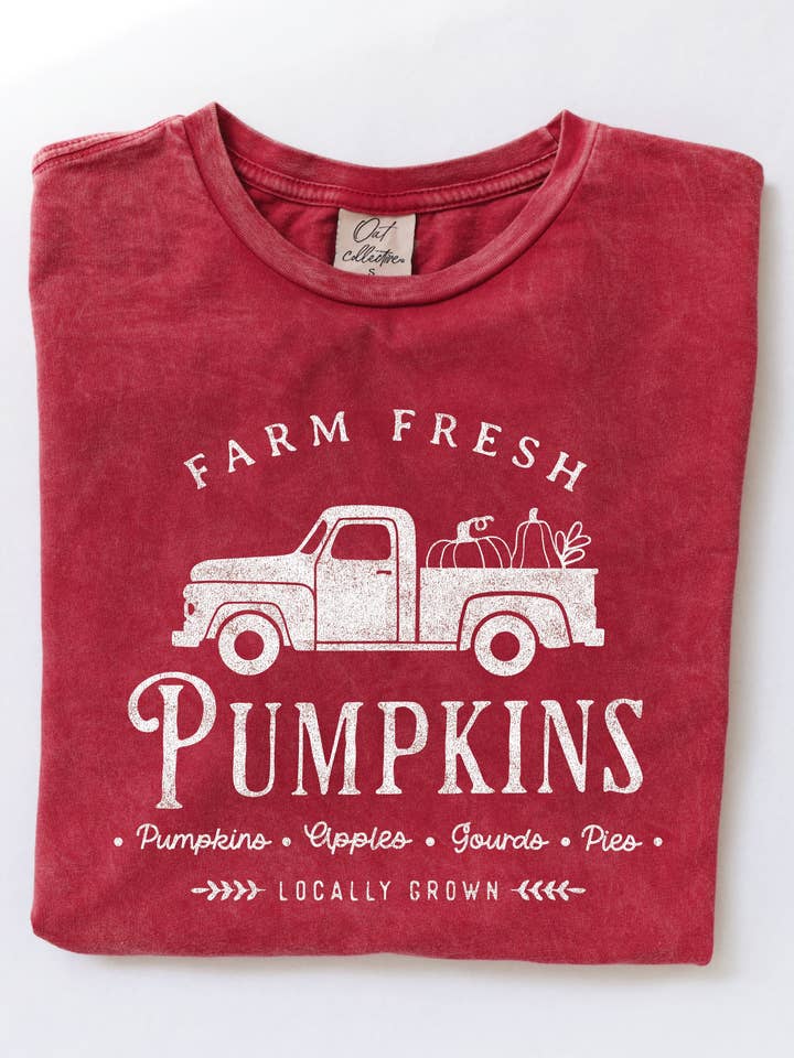 FRESH PUMPKINS Top - PUMPOR ÄPPLEN KALEBASSAR PAJER Design för wholesale av OAT COLLECTIVE
