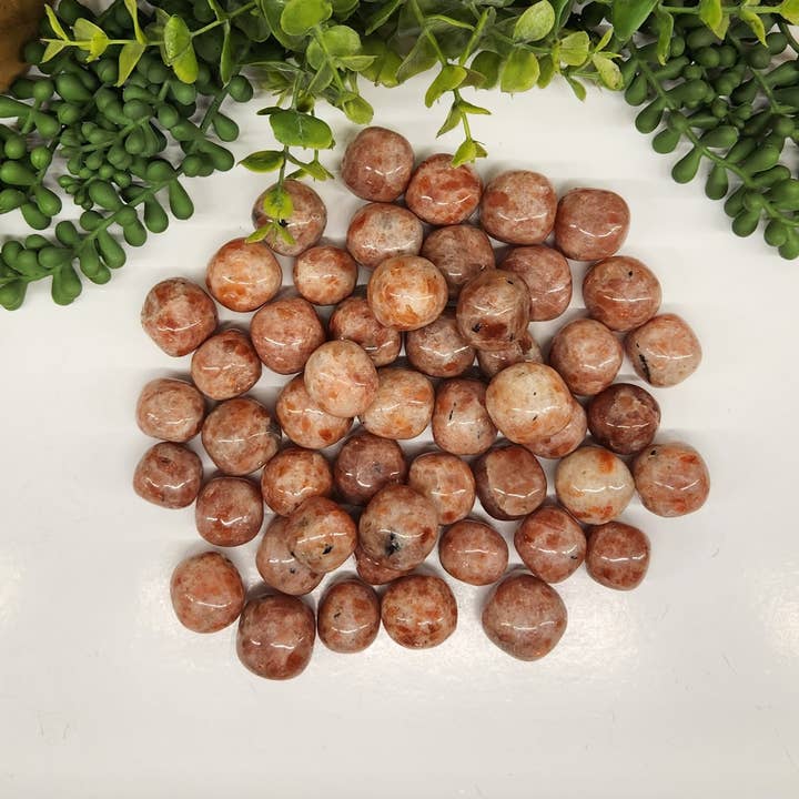 Meraki Gemstones - Wholesale Spiritual Stone/Crystal - Sunstone Tumbled Stones (0.5kg/1.1 lbs.) 20-25mm2